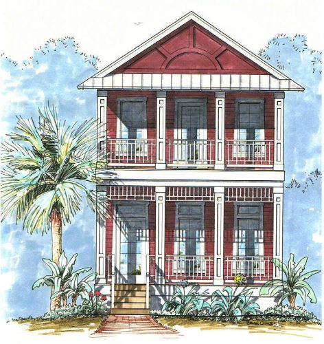 Photo of cottage rendering featuring pen and marker coloring